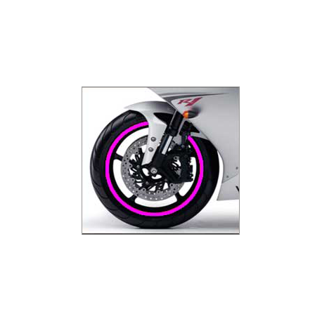 Pegatina Vinilo Rueda Wheel Stripe Fucsia