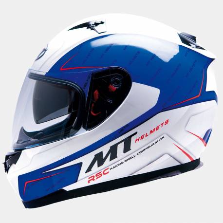 Casco MT Blade Sv Boss Blanco Azul