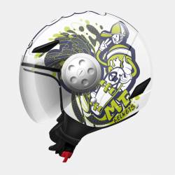 Casco MT Skate Board Urban White Fluor Niño