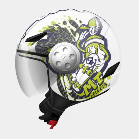 Casco MT Skate Board Urban White Fluor Niño