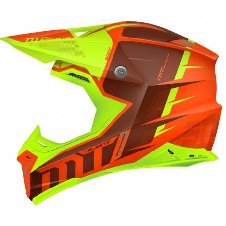 Casco Off Road Mt Synchrony Spec Naranja Amarillo
