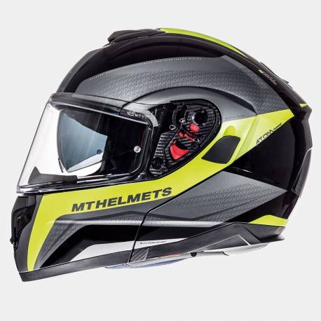 Casco Modular MT ATOM SV TARMAC Negro Amarillo