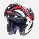 Casco Modular MT ATOM SV TARMAC Blanco Rojo