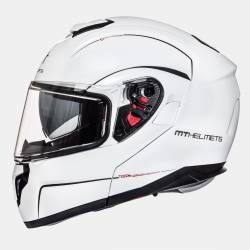 Casco Modular MT ATOM Solid Blanco Perla