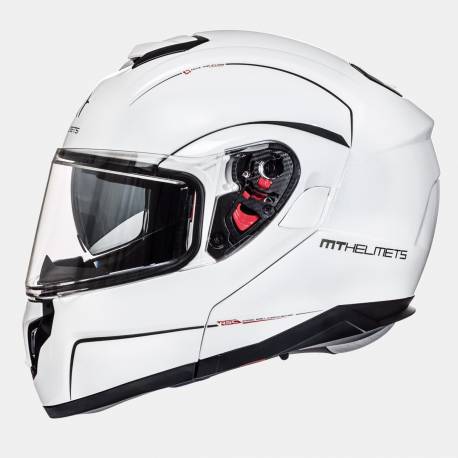 Casco Modular MT ATOM Solid Blanco Perla