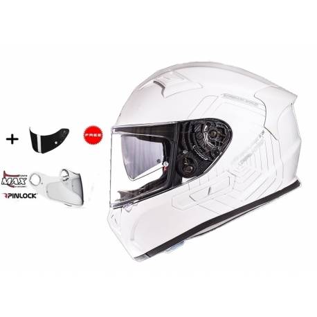 Casco MT Fibra KREsv Solid Pearl White