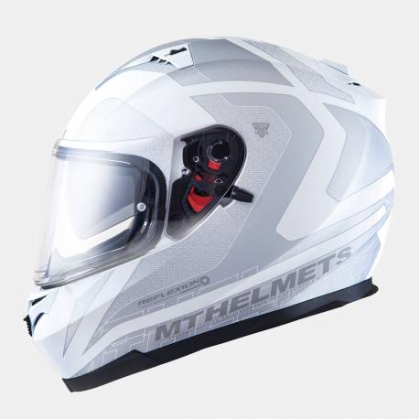 Casco Integral Mt Blade Sv Reflexion White Silver
