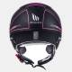 Casco MT City Eleven Sv Tron Black Fucsia