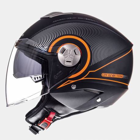 Casco MT City Eleven Sv Tron Black Orange