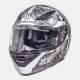 Casco MT Revenge Skull & Rose Negro Plata