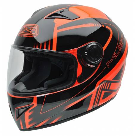 Casco Integral Nzi Must Multilogo Naranja