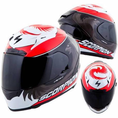 Casco Scorpion Exo 2000 Evo Air Masbou Negro Rojo