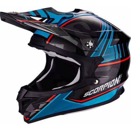 Casco Cross Scorpion VX-15 Evo Air Miramar Black Blue