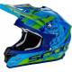 Casco Cross Scorpion VX-15 Evo Air Kistune Blue Green