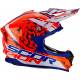 Casco Cross Scorpion VX-15 Evo Air Kistune Orange Blue