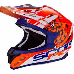 Casco Cross Scorpion VX-15 Evo Air Kistune Orange Blue