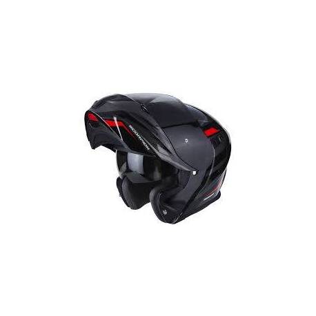 Casco Modular Scorpion Exo 920 Shuttle Black-Silver-Red