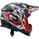 Casco Cross LS2 Fast Strong blanco azul rojo