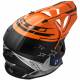 Casco cross LS2 Fast negro mate naranja