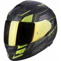 Casco Scorpion Exo 510 Air Galva Negro Mate Amarillo