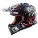 Casco Ls2 Fast Mx437 Beast Negro Blanco