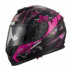 Casco Nzi Symbio 2 Duo Mega Her Negro Rosa