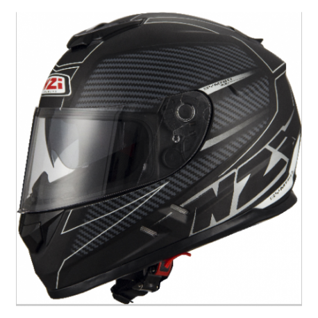 Casco NZI Symbio2 Duo Graphics Fiber Volt Black White