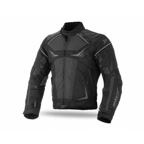 Chaqueta MT Seventy JR55 Invierno Racing Black Gris Chico