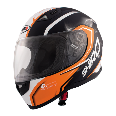 Casco Integral Shiro SH-881 Motegi Naranja