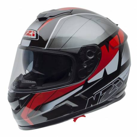 Casco NZI Symbio 2 Duo Mega Negro Rojo