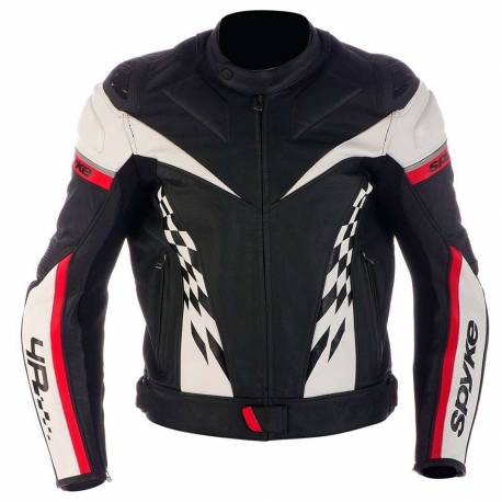 Chaqueta Spyke Piel 4 Race Gp Negra Roja