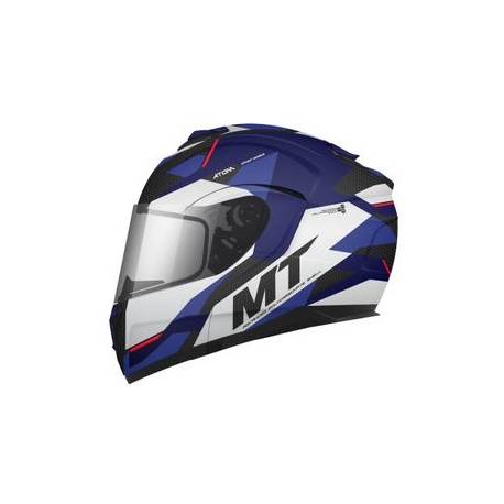 Casco Modular MT ATOM SV Transcend Azul Brillo