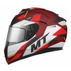 Casco Modular MT ATOM SV Transcend Rojo Brillo