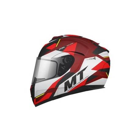 Casco Modular MT ATOM SV Transcend Rojo Brillo