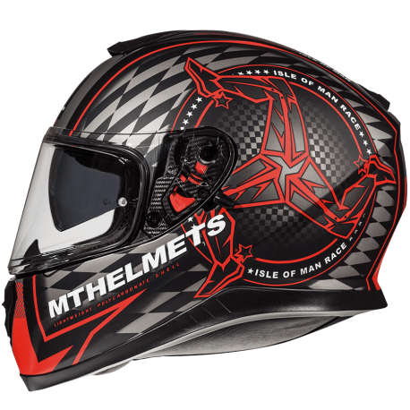 Casco Mt Thunder 3 Sv Isle of Man Black Red