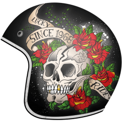 Casco Mt Le Mans Skull & Roses