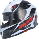 Casco Integral Shiro SH-351 Fibra Speed Blanco Negro Rojo