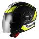 Casco Jet Unik CJ-11 Wolf Negro Amarillo