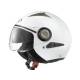 Casco Jet Axo Shini White Con Gafas