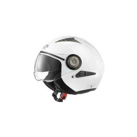Casco Jet Axo Shini White Con Gafas